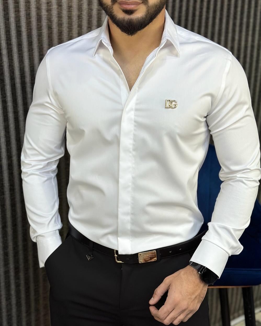 Dolce And Gabbana Mens Full Sleeve Shirt.
